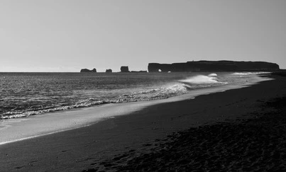 Black sand beach in Iceland